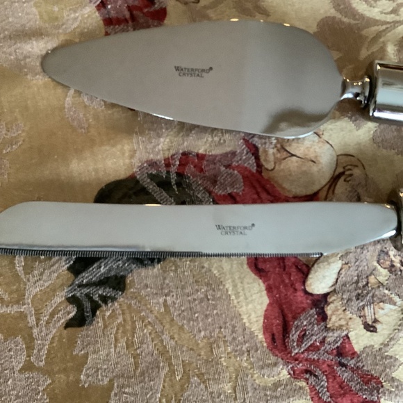 WATERFORD CRYSTAL KNIFE AND CAKE SERVER,never used,excellent  condition, - Picture 3 of 4
